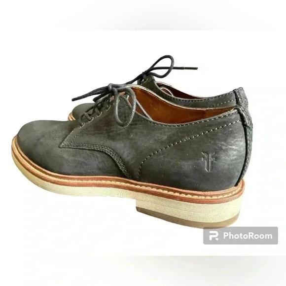 Frye Men’s Black  Leather Lace Up Oxford Flats
Shoes Size 7 - Picture 3 of 11